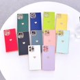 thumbnail image 2 of Étui de Protection pour Apple Iphone 12 Pro Max Carrée Électroplaquée Amour Couleur Unie Trou Fin Jaune, 2 of 2