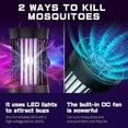 thumbnail image 4 of Mosquito Killer 2 in 1 Electric Insect Killer Rechargeable Fly Killer Mosquito Killer Lamp for Outdoor Camping, Yard, Home and Garden (Black) UV Insec, 4 of 5