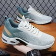 thumbnail image 6 of pwidon Men's Air Cushion Running Shoes Breathable Knit Athletic Sneakers Non Slip Walking Gym Workout Trainers Light Blue 39, 6 of 6