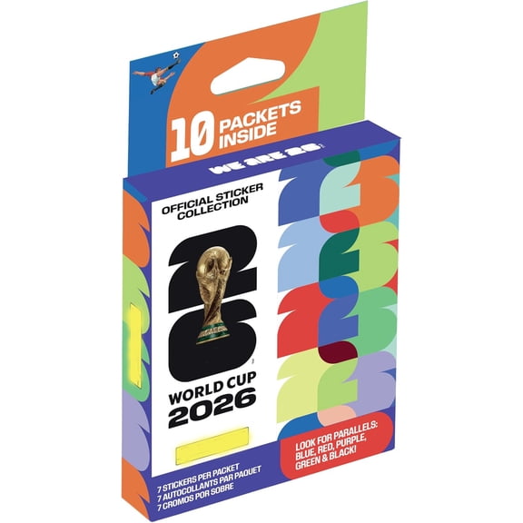 2026 World Cup Sticker Collection Eco-Pack - 10 Packs for Soccer Fans - Football Decor & Party Memorabilia - Collectible Gifts for Kids & Adults Celebrating 2026
