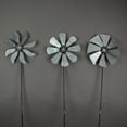 thumbnail image 2 of Zeckos Silver Metal Windmill Wind Spinner Garden Stakes Set of 3, 2 of 6