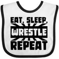 thumbnail image 3 of Inktastic Eat, Sleep, Wrestle, Repeat Boys or Girls Baby Bib, 3 of 4
