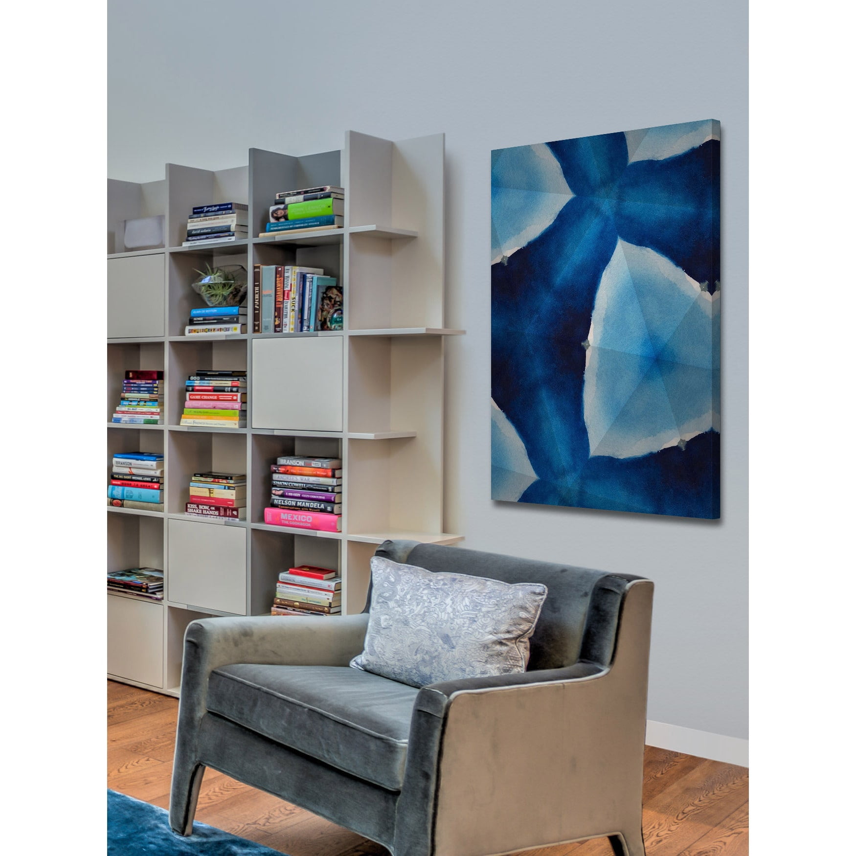 "Indigo Daydream VIII" Painting Print on Wrapped Canvas