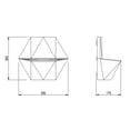 thumbnail image 3 of Japi Pottery Favo Polyethylene Favo Wall Planter in Charcoal (Set of 4), 3 of 7