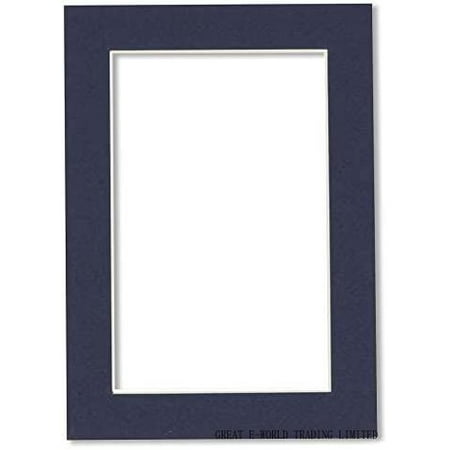 

8X10 Mat Bevel Cut For 5X8 Photos - Acid Free Navy ecut Matboard Baing Board And S Seal Photo Mat Bag - For tures Photos Framing - 4-Ply in