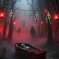 thumbnail image 6 of TETOU 2 Packs Halloween Skeletons, 14.9" Halloween Full Body Skeleton with Posable Joints for Haunted House Graveyard Props Decor, 6 of 7