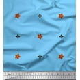 thumbnail image 1 of Soimoi Blue Rayon Fabric Butidar Jamdani Print Fabric by Yard 56 Inch Wide, 1 of 1