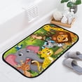 thumbnail image 4 of Floor Door Mats Bath Rugs Animals in Jungle , Entry Rug Non-Slip Washable Indoor Door Mat, Small Oriental Accent Throw Rug for Bedroom Kitchen Entryway Bathroom 36x24in Carpet Runner, 4 of 7