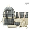 thumbnail image 2 of Girls School Backpack Set Nylon 5PCS Casual Elementary Bookbag Campus Backpack, 2 of 10