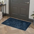 thumbnail image 4 of DEORAB 8x10 Area Rugs Floral Print Pattern Low Pile Lightweight Machine Washable Non Slip for Living Room, Bedroom, Home Decor, Blue, 4 of 6