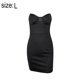thumbnail image 2 of Mini vestidos de club sexy sin tirantes para mujer, tubo bodycon con dobladillo dividido, 2 of 6