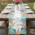 thumbnail image 4 of Beach Coastal Table Runner 72 Inches, Summer Coral Starfish Nautical Ocean Bed Runner Dresser Scarves Tabletop for Indoor Outdoor Parties/Ceremony/Banquet, 18" x 72", 4 of 8