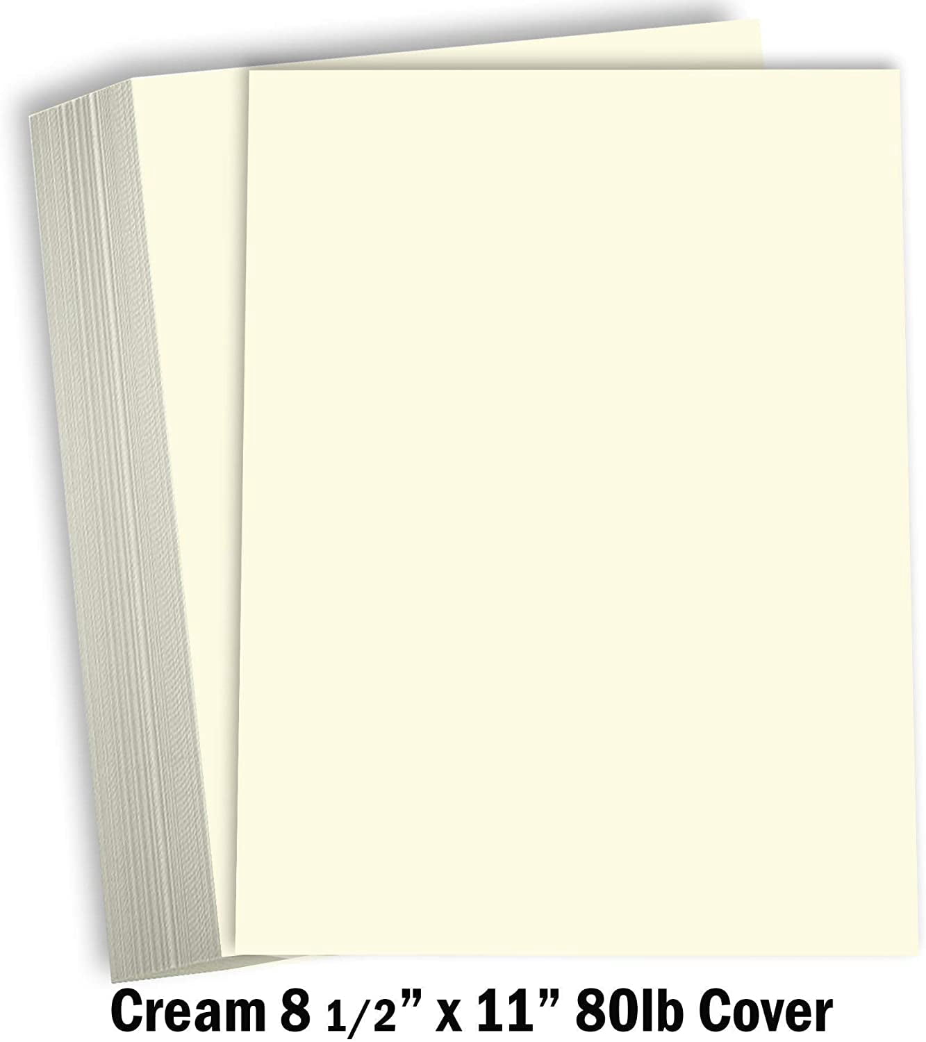 CreamColored Heavyweight Cardstock Paper 8 1/2 x 11 Inches 80 lb