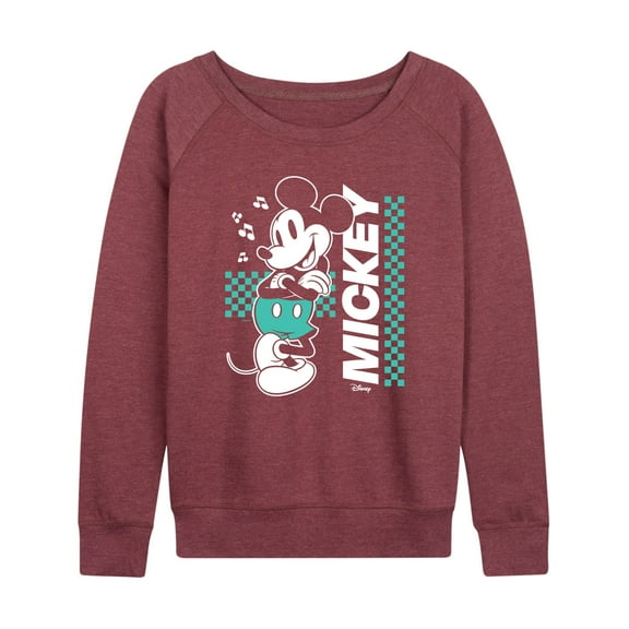 Disney - Mickey & Friends - Mickey Hanging Out - Women's Lightweight French Terry Long Sleeve Shirt