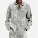 thumbnail image 1 of Camisa de manga larga para hombre, ideal para fiestas sociales, clubes o bailes, ropa de cantante de escenario, blusas de gran tamaño para primavera y otoño, 1 of 6