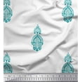 thumbnail image 1 of Soimoi Polyester Crepe Fabric Floral Block Print Fabric by The Yard 52 Inch Wide, 1 of 3