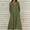 Army Green, variant on Women’s Cotton Linen Maxi Dress Long Sleeve Loose Casual V Neck Summer Beach Dress with Pockets