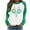 Green—Blouses—C, variant on Womens Long Sleeve Shirts Plus Size St. Patrick's Day Pullover Casual Crewneck Sweatshirts Lucky Greenest Outfit Green—BlousesXL