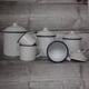 thumbnail image 1 of Taza cilíndrica de esmalte blanco puro engrosada de 6 a 12 cm, taza de té de hierro esmaltado retro nostálgico de estilo antiguo para la oficina y el hogar, 1 of 5
