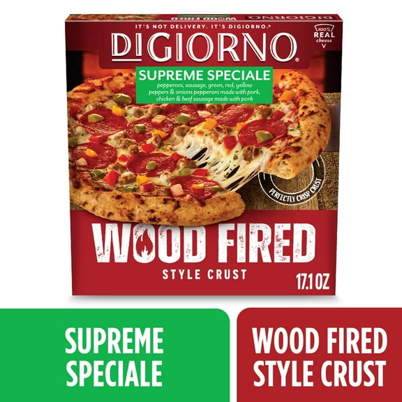 DiGiorno Frozen Pizza, Supreme Speciale, Wood Fired Style Crust Pizza, Football Game Day Pizza, 17.1 oz (Frozen)