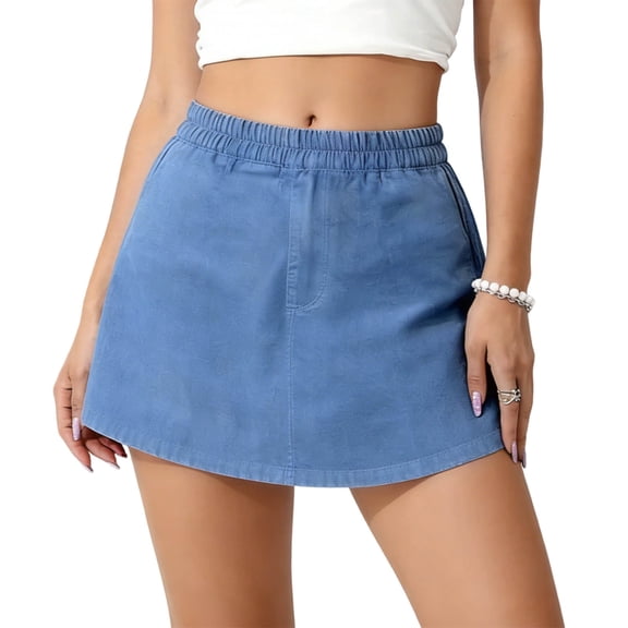 JYnXIANTI Shorts for Women Comfortable Elastic Waist Golf Tennis Skorts Skirts Summer Mini Skirt Athletic Workout Outfits