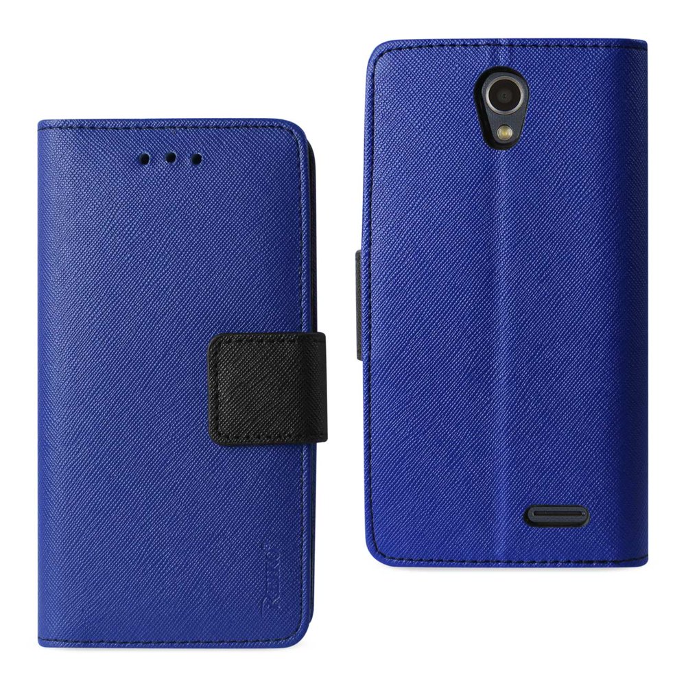 REIKO ZTE MAVEN 2/ CHAPEL/ AVID TRID (Z831) 3IN1 WALLET CASE IN NAVY