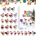 thumbnail image 1 of CJiaWei 2025 2D Snowman And Acrylic Hanging Advent Calendar 24 2D Flat Snowmen Holding Double Printed Realistic Pattern., 1 of 5