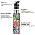 thumbnail image 3 of Yayeee 20oz Insulated Water Bottle Double Wall Stainless Steel with Flip Straw Lid, Dark Floral, 3 of 7