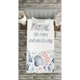 thumbnail image 3 of Ambesonne Adventure Quilted Bedspread Set 2 Pcs, Underwater Naval Wildlife, Twin Size, Navy Blue Dark Coral, 3 of 3