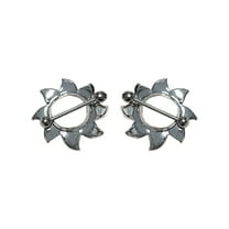 Nipple Shields Surgical Steel Tribal Blade Design 14g - Sold as a pair