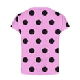 thumbnail image 5 of UYISJ Womens Crew Neck Short Sleeve Shirts Polka Dots Casual Loose Fit Tee Top Blouse, 5 of 5