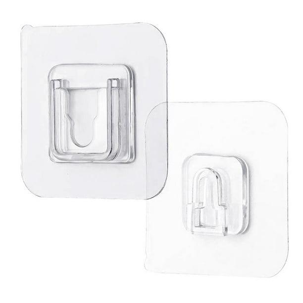Double-Sided Tape Wall Hooks Heavy-Duty Self-Adhesive Hooks Wall-Adhesive  Hooks Reusable Bushing Hooks No Punching for Organization bathroom and  kitchen 5 Set 