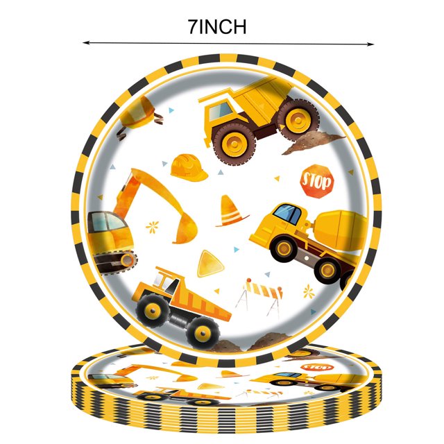 COM1950s Plastic Tablecloth Disposable, Engineering Car Party Tablecloth Childrens Birthday Party Party Tableware Set Disposable Plastic Tablecloth