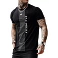 thumbnail image 3 of Playera Negra Para Hombres Mangas Corta Estampado Camisetas, 3 of 8