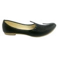 thumbnail image 3 of Mens Black Glitter Sherwani Shoes Punjabi Jutiis Khussa Mens Designer Mojari, 3 of 5