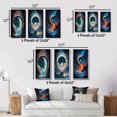 thumbnail image 4 of Designart "Inspiring Moonlight Outer Space III" Space Landscapes Framed Wall Art Set Of 3 - Orange Space Landscapes Frame Gallery Set For Office Decor, 4 of 6