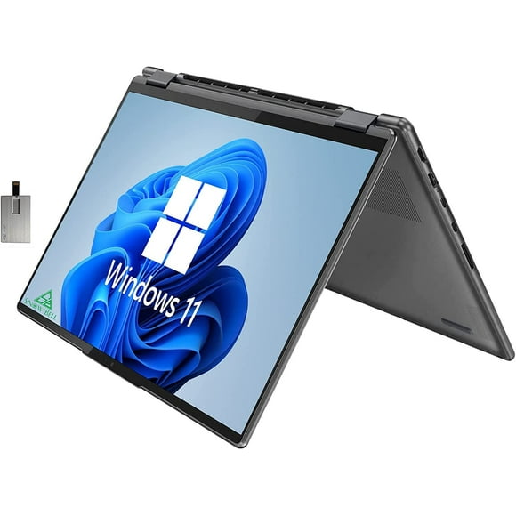 Lenovo Yoga 7i 2-in-1 360° 16" 2.5K Touchscreen Laptop, Intel Evo Platform Core i5 1240P, 8GB RAM, 512GB PCIe SSD, Intel Iris Xe Graphics, Backlit Keyboard, Win 11, Storm Grey, 32GB USB Card