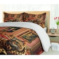 thumbnail image 5 of Ambesonne Cat Duvet Cover Set, Royal Kitty in Leopard Coat, King, Marigold Salmon, 5 of 6