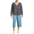 Terra & Sky Women's Plus Size PullOn Knit Capris