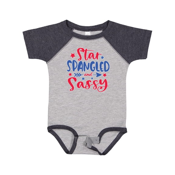 Inktastic 4th of July Star Spangled and Sassy with Arrow and Stars Boys or Girls Baby Bodysuit