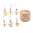 thumbnail image 4 of 6Pcs Wooden Crochet Stitch Marker Round Crochet Latch Rings Marker DIY Removable, 4 of 9