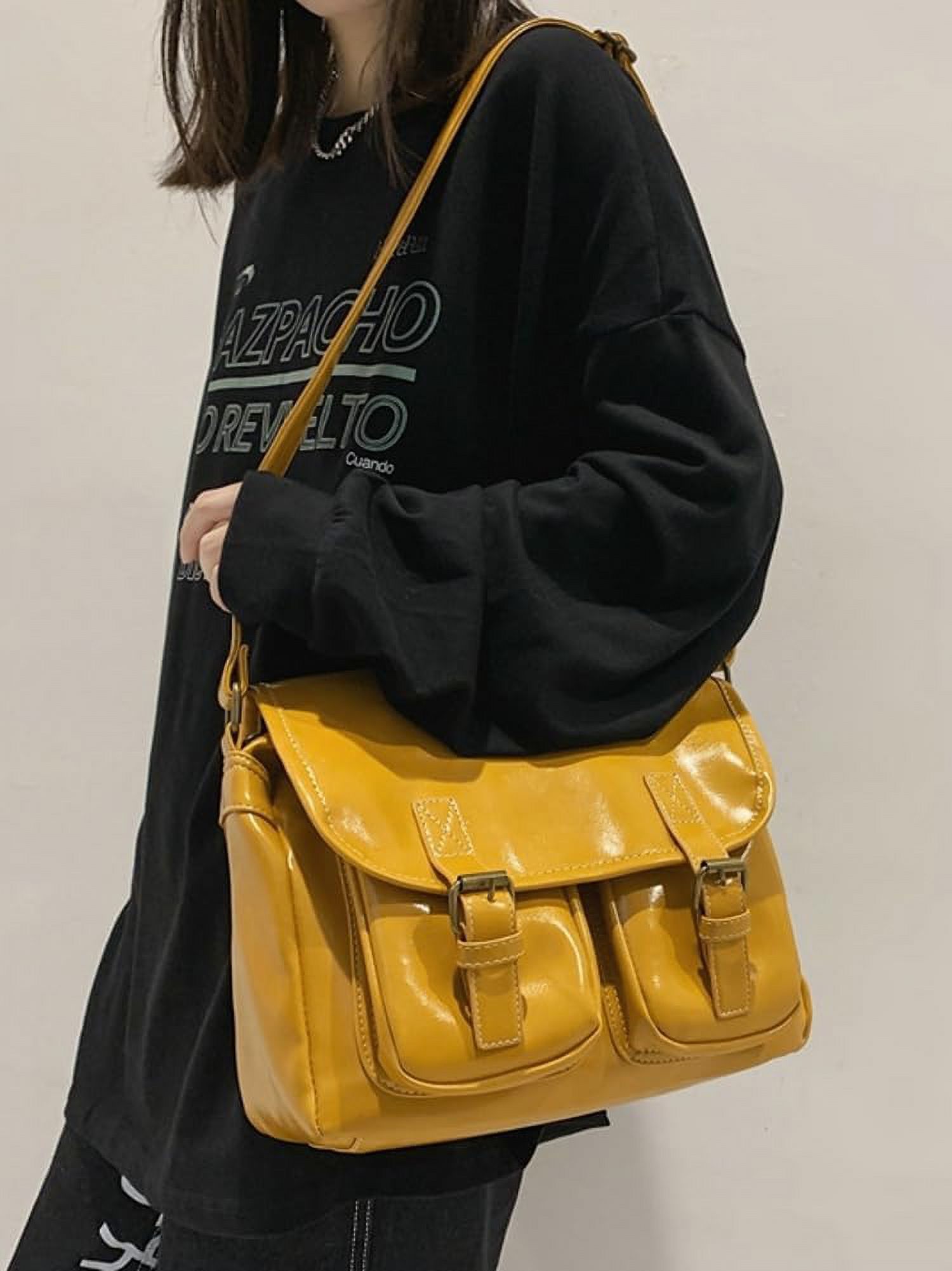 Municipal Crossbody Messenger Bag for Men Women Vintage Shoulder Bags Tote Purse Satchel Handbags with Adjustable Strap