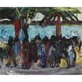 thumbnail image 3 of J.A. Jerichau 23x20 Black Modern Framed Museum Art Print Titled - Shouting Blind, Bandol (1915), 3 of 5