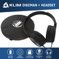 thumbnail image 2 of KLIM Discoman con auriculares - Reproductor de CD portátil con auriculares - Compatible con CDR, CDRW, MP3 - Reproductor de minicD compacto - Negro - Nueva versión, 2 of 7