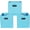 Blue, variant on Yunkeeeper storage bins Cubes, Fabric Cube Organizer with Handle, Foldable Cube Bins for Cloth or Accessary Storage, 11x11x11, Set of 3, (Blue)