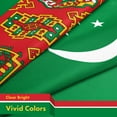 thumbnail image 3 of G128 3 Pack: Turkmenistan Turkmenistani Flag | 3x5 Ft | LiteWeave Pro Series Printed 150D Polyester | Country Flag, Vibrant Colors, Brass Grommets, Thicker and More Durable Than 100D 75D Polyester, 3 of 5
