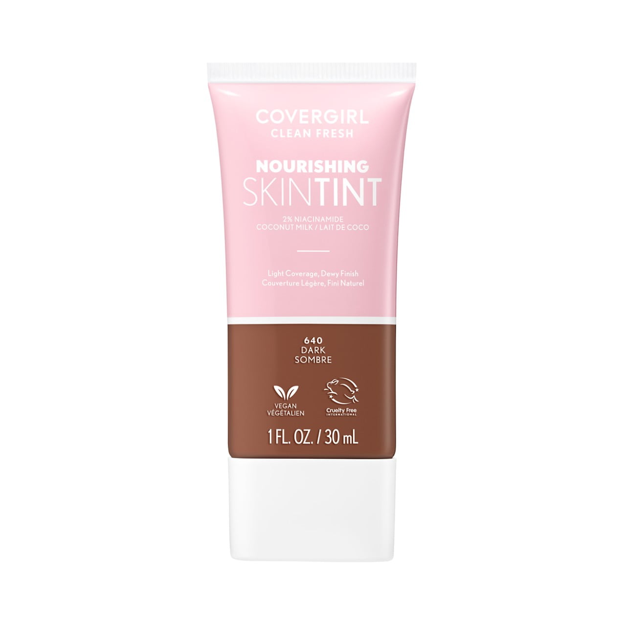(3 pack) COVERGIRL Clean Fresh Nourishing Skin Tint, Dewy Finish, Dark, 1 fl oz (Packaging May Vary)