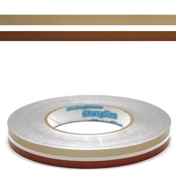 Crestliner 4673STRP1535 5/8 Inch Gold / Rust Boat Pinstripe Tape