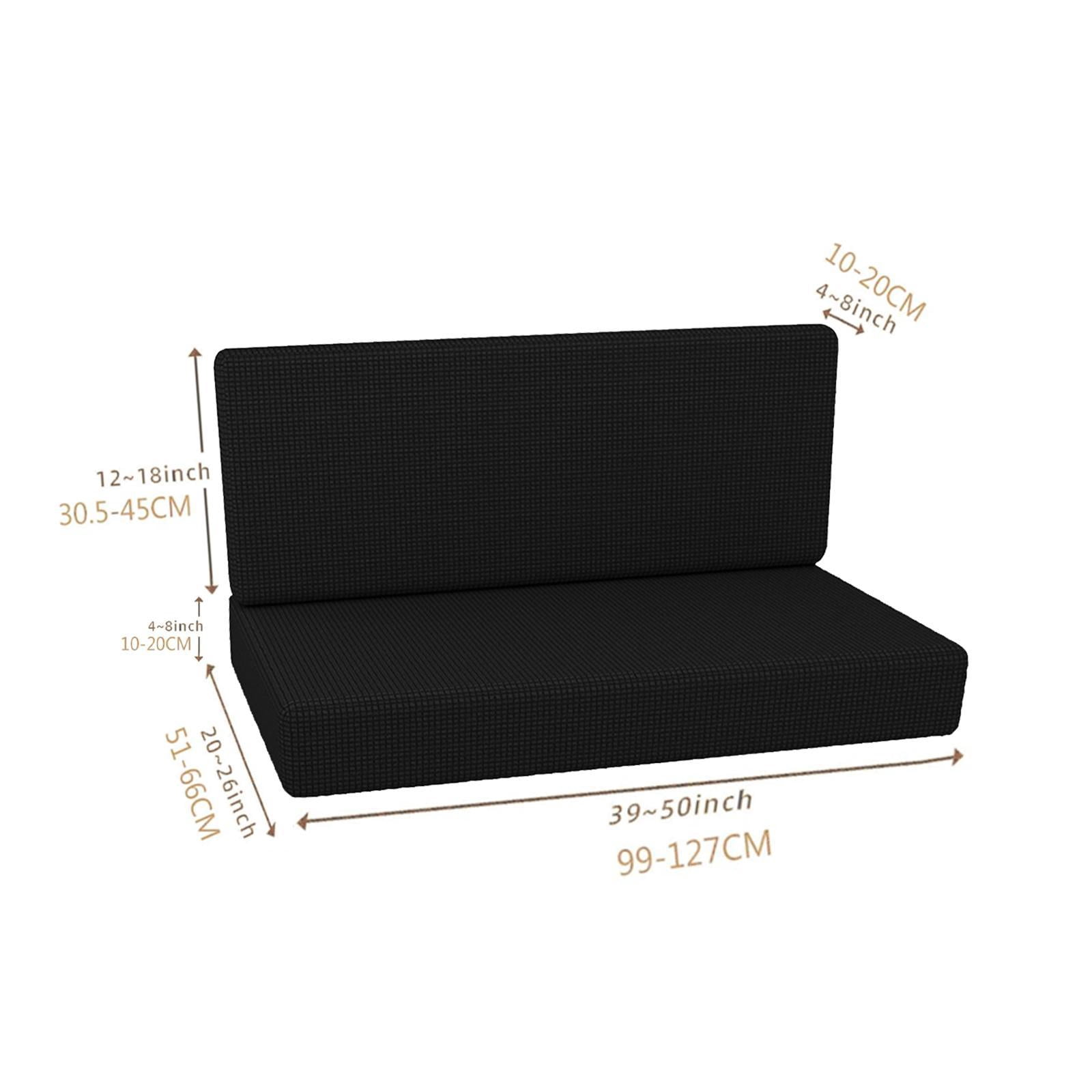 lacooooppia RV Dinette Cushion ers Rv Cushion Slipers 2 Easy to Install Outdoor RV Sofa ers Furniture Protector Black