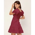 thumbnail image 4 of Moomaya Chic Cotton Dress For Women, Short Layered Sleeve Tiered Summer Dress, 4 of 9